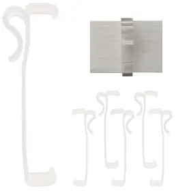 Amazing Drapery Hardware 810095483646 3.0 Inch Clear Valance Clips For Top Blind Brands And Window Shades 6-pack - S