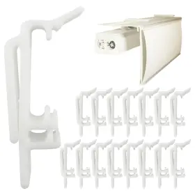Amazing Drapery Hardware 810095484438 Vertical Blinds Valance Clips - Dust Cover Holder Bracket Clear Uv Stable
