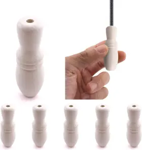 Ct44adh11 Amazing Drapery Hardware 6 White Wood Cord Tassels In Pack