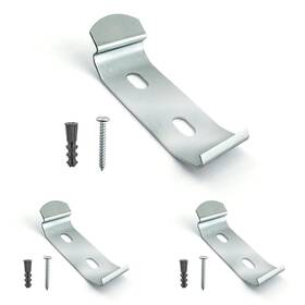 Amazing Drapery Hardware Vbbc-11516-3pkws Vertical Blind Bracket Clips For 1-15/16 Inch Headrail With Mounting Screws A