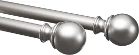 1008751-410-a60 Amazon Basics Adjustable Curtain Rods For 72 Inch To 144 Nickel