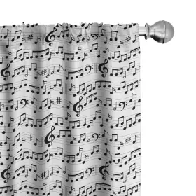 Micp-2 Ambesonne 12702 56x95 Music Window Curtains Pack Of 2 Abstract Style Professional Patter