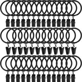 Amzseven 194467449387 40 Pack Metal Curtain Rings With Clips Drapery Hooks Decorat