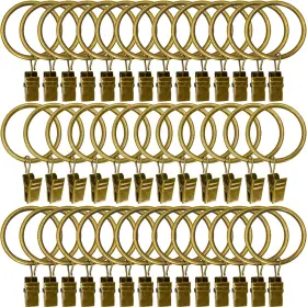 Amzseven 194467449400 40 Pack Metal Curtain Rings Drapery Clips Hooks Decorative Rod Cli