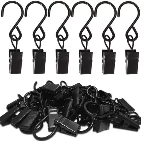 Amzseven 194467449486 Stainless Steel S Hooks Curtain Clips 50 Pack Hanging Party Lights H