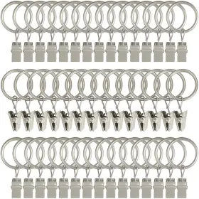 Amzseven 194467449554 44 Pack Metal Curtain Rings With Clips Drapery Drapes 1 I