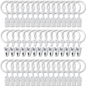 Amzseven 194467449608 44 Pack Metal Curtain Rings With Clips Drapery Drapes Ring