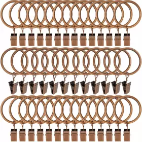 Amzseven 194467449646 40 Pack Metal Curtain Rings With Clips Decorative Window Ha