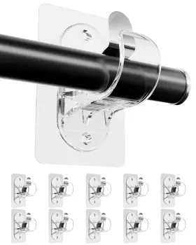 Slzj0302 Andgoo 10 Pack No Drill Curtain Rod Brackets Renter Friendly Self Adhesive C