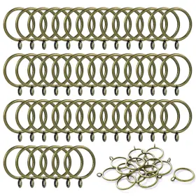 Anjuu 717113806161 48 Pack 38mm Inner Diameter Metal Curtain Drape Sliding Eyelet Rings Antiq