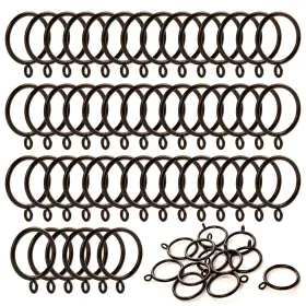 Anjuu 717113806192 48 Pack 38mm Inner Diameter Metal Curtain Drape Sliding Eyelet Rings Cocoa Tone