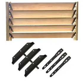 An-l22 Anling Louver Hardware System For Blinds And Shutters Sunblind 48 Inch W X H Black