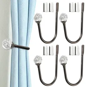 Anndason 791727212103 Crystal Curtain Holdbacks Metal Decorative Tiebacks