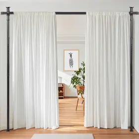 Aaa2408130022 Anndason Room Divider - Adjustable Curtain Rod 4-10ft H 28-70in W No Drilling Wall
