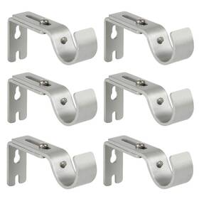 Anndason Pol227852as Heavy Duty Adjustable Curtain Rod Brackets Holders For 1 Inch Silver