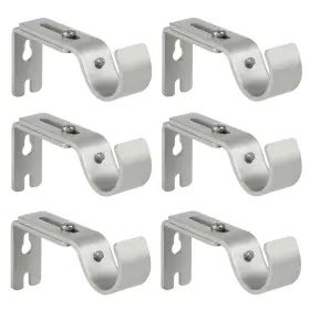 Pol227852as Anndason Heavy Duty Adjustable Curtain Rod Brackets Holders For 1 Inch Silver