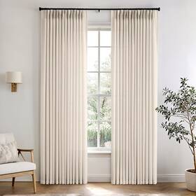 Anroduo 102 274 06 Memory Trained Pinch Pleated Curtains 108 Inches Long Viral Linen Plea