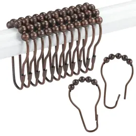 Ansxiy 760948002336 Shower Curtain Hooks Rings Rustproof Metal For Bathroom