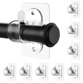 Antimbee Tpzj811 8 Pack Transparent Curtain Rod Bracket No Drilling Adhesive Curta Inch