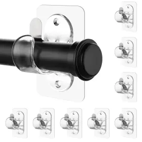 Tpzj811 Antimbee 8 Pack Transparent Curtain Rod Bracket No Drilling Adhesive Curta Inch