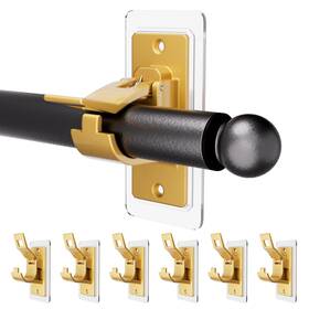 Antimbee Zszt912 6pcs Self Adhesive Curtain Rod Bracket No Drilling Hold