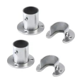 Az18093013 Antrader 4-pack Wardrobe Bracket Stainless Steel Closet Rod End Supports Clos