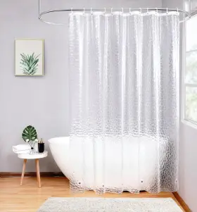 018-watercube7296 Aoohome Extra Long Shower Curtains 96 Inches Clear Eva Curtain Liner