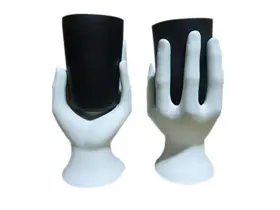 Arad 609408972485 Hand Cup Pen/pencil Holder White/black