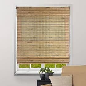Arlo Blinds 04cbj290600 Sheer Bamboo Roman Shades With Valance - 29 Inch W X 60 H Tuscan