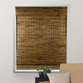 04cbn300600 Arlo Blinds Sheer Bamboo Roman Shades With Valance - 30 Inch W X 60 H Java Deep