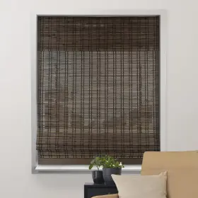 04cbr260600 Arlo Blinds Sheer Bamboo Roman Shades With Valance - 26 Inch W X 60 H Dali Walnut