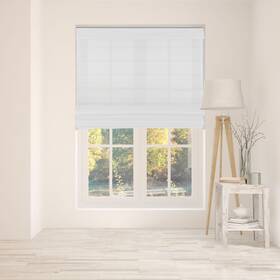 Arlo Blinds 04rla350480 Cordless Fabric Roman Shades 35 Inch W X 48 H Light Filtering White