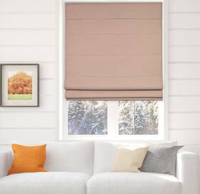 Arlo Blinds 324600 Thermal Room 32.5 Inch W X 60 H Darkening Oatmeal Textured