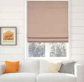 324600 Arlo Blinds Thermal Room 32.5 Inch W X 60 H Darkening Oatmeal Textured