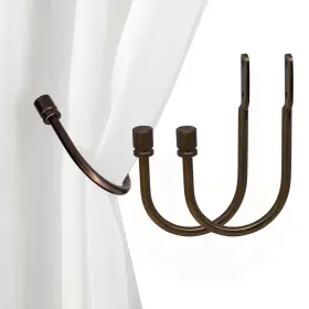 Ech-01abz Arnorx 2 Pcs Curtain Holdbacks Metal Decorative Tiebacks With End Cap