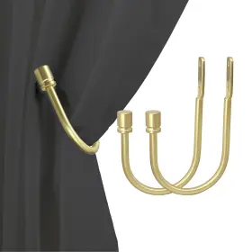 Ech-01bb Arnorx 2 Pcs Curtain Holdbacks Metal Decorative Tiebacks With End Cap Finia