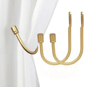 Ech-01dg Arnorx 2 Pcs Curtain Holdbacks Metal Decorative Tiebacks With End Cap Finia