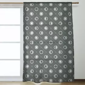Artverse 703294280508 Black Color Accent Moon Phases Sheer Curtains - 53 X 84 Green 8