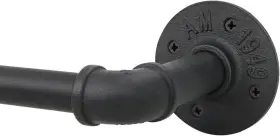 Ar-incr-bl-28-48 Ashleyriver Industrial Curtain Rods For Windows 28 To 48 Inch Black