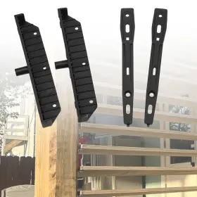 Atader 717701752915 Deck Sunblind System Brackets 2 Set Louver Hardware Kit For Blinds And Black