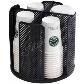 Ataus2023 Atarvana 02bk Rotatable Coffee Cup Dispenser With 4 Compartments Atavarna Cups And Lids Ho