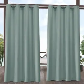 Ati Home 064247000360 Delano Indoor/outdoor Grommet Top Curtain Panel Seafoam