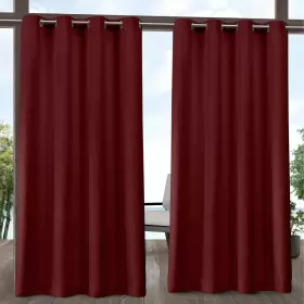 Ati Home 064247000490 Delano Indoor/outdoor Grommet Top Curtain Panel Radiant Red