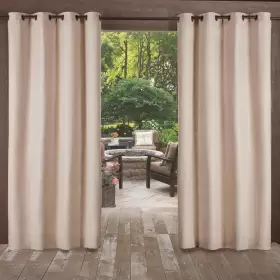 Ati Home 064247000551 Delano Indoor/outdoor Grommet Top Curtain Panel Taupe