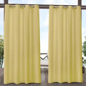 Ati Home 064247000612 Biscayne Indoor/outdoor Grommet Top Curtain Panel Butter