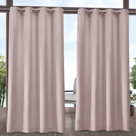 Ati Home 064247028531 Indoor/outdoor Solid Cabana Grommet Top Curtain Blush
