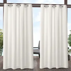 Ati Home 064247036963 Biscayne Indoor/outdoor Grommet Top Curtain Panel Ivory