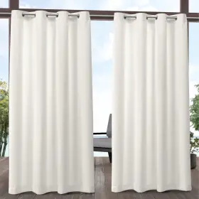 Ati Home 064247036970 Biscayne Indoor/outdoor Grommet Top Curtain Panel Ivory