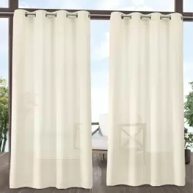 Ati Home 064247037397 Miami Indoor/outdoor Grommet Top Curtain Panel Pair Ivory