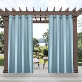 Ati Home 064247045781 Indoor/outdoor Solid Cabana Grommet Top Curtain Blue